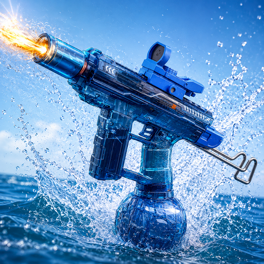 AquaPop™ Şarjlı Işıklı Ateş Efektli Su Tabancası – 46,5 CM